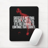 Erfolg, Scheitern und Mut. Workout Motivierend Mousepad (Mit Mouse)