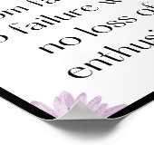 Erfolg stolpert vom Scheitern zum Scheitern mit Poster (Ecke)