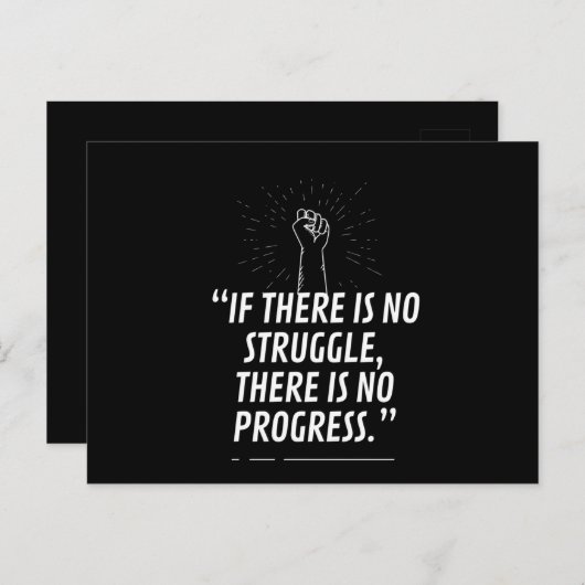 Erfolg Triumph Zitat Postkarte Black Lives Matter (Vorne/Hinten)