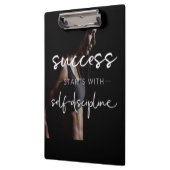 Erfolg und Disziplin - Frauenym Motivierend Klemmbrett (Links)