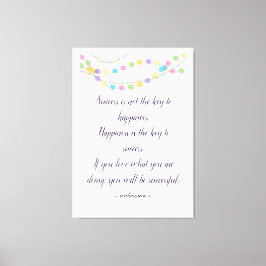 Erfolg und Glück inspirierende, maßgeschneiderte Z Leinwanddruck