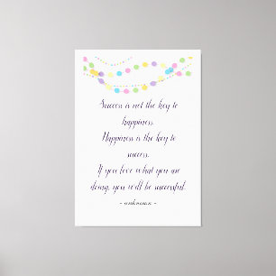 Erfolg und Glück inspirierende, maßgeschneiderte Z Leinwanddruck