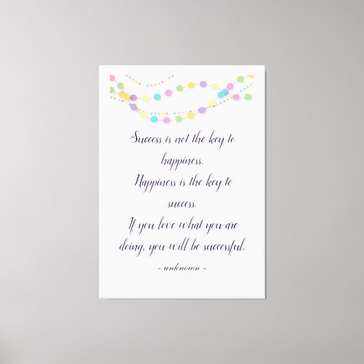 Erfolg und Glück inspirierende, maßgeschneiderte Z Leinwanddruck (Vorderseite)