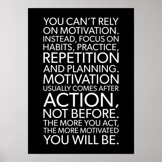 Erfolg und Gym Motivierend Poster (Vorne)