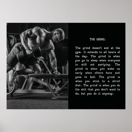 Erfolg und Gym Motivierend Poster (Vorne)
