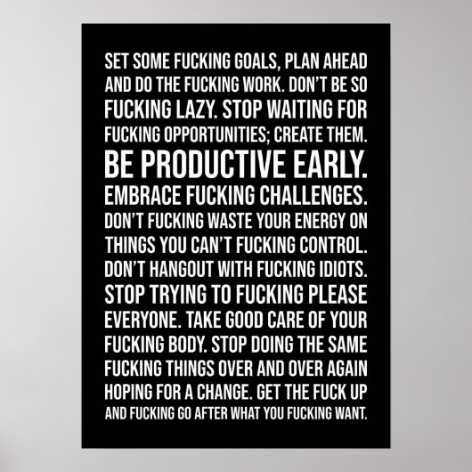 Erfolg und Gym Motivierend Poster (Vorne)