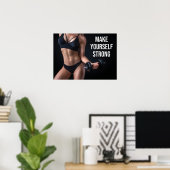 Erfolg und Gym Motivierend Poster (Heimbüro)