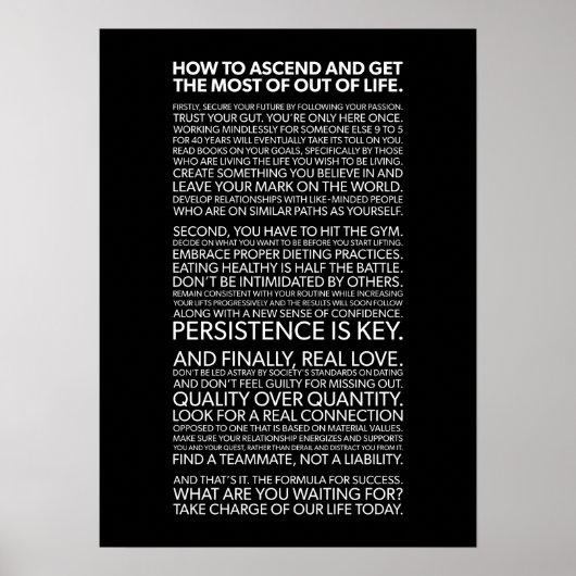 Erfolg und Gym Motivierend Poster (Vorne)