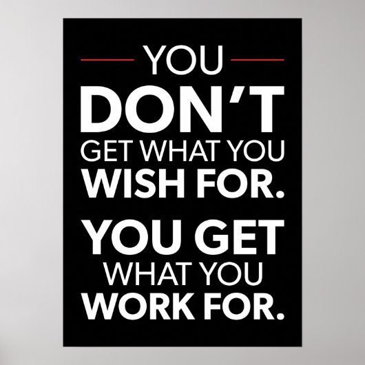 Erfolg und Gym Motivierend Poster (Vorne)