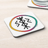 Erfolg und Wohlstand binden harten Kunststoff-Unte Getränkeuntersetzer (Linke Seite)