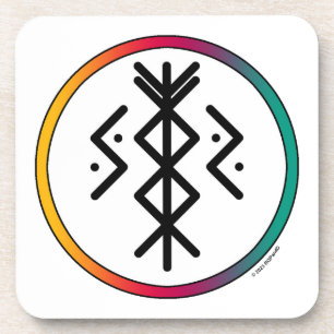 Erfolg und Wohlstand binden harten Kunststoff-Unte Getränkeuntersetzer