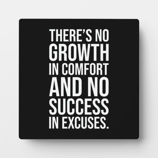 Erfolg vs. Komfort - Motivierend Hektik Fotoplatte (Vorderseite)