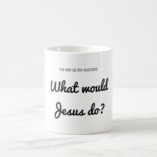 Erfolg Was würde Jesus tun? Inspirationsangebot Kaffeetasse (Mittel)