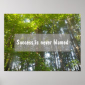 Erfolg wird nie als Inspirationssprichwort bezeich Poster (Vorne)