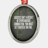 Erfolg - Workout Inspiration Silbernes Ornament (Links)