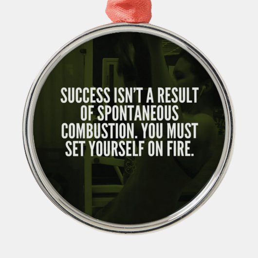 Erfolg - Workout Inspiration Silbernes Ornament (Vorne)