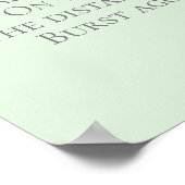 Erfolg zählt süßeste Gedicht Mint & White Poster (Ecke)