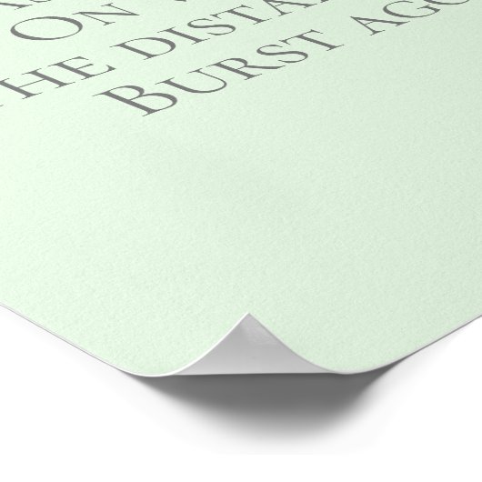 Erfolg zählt süßeste Gedicht Mint & White Poster (Ecke)