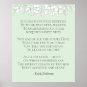 Erfolg zählt süßeste Gedicht Mint & White Poster (Vorne)