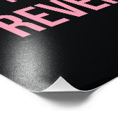 Erfolge Rache inspirierendes Zitat schwarz rosa Fotodruck (Ecke)