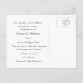 Erfolge Roter Abschluss Einladung Postkarte (Rückseite)