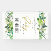 ERFOLGREICH BEGRÜSST DIE BABY-SHOWER-WASSERSPIELE BANNER (Horizontal)