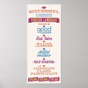 Erfolgreich beim Erlernen einer Fremdsprache zu se Poster