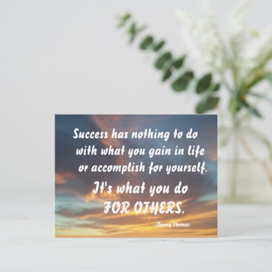 ERFOLGREICH-DANNY THOMAS POSTKARTE (Stehend Vorderseite)