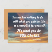 ERFOLGREICH-DANNY THOMAS POSTKARTE (Vorne/Hinten)