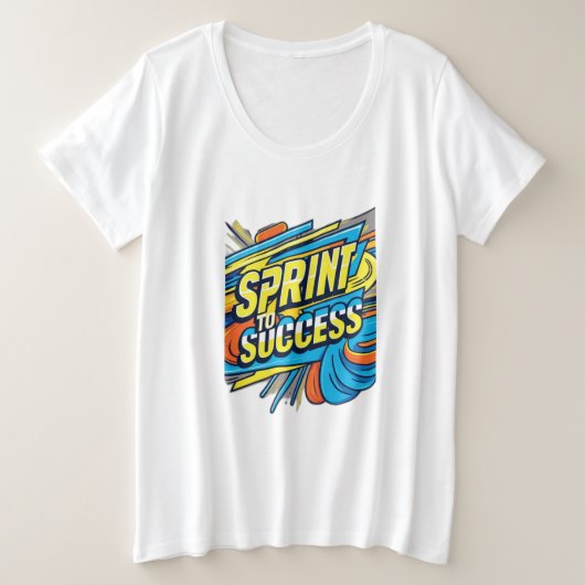 ERFOLGREICH GROßE GRÖßE T-Shirt (Design vorne)