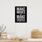 Erfolgreiche Arbeit - Umzüge oder Ausreden machen Poster (Küche)