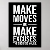 Erfolgreiche Arbeit - Umzüge oder Ausreden machen Poster (Vorne)