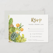 ERFOLGREICHE CACTUS FLORAL GARDEN WATERCOLOR UAWG RSVP KARTE (Vorne/Hinten)