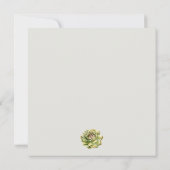 ERFOLGREICHE CACTUS FLORAL GARDEN WATERCOLOR WEDD EINLADUNG (Rückseite)