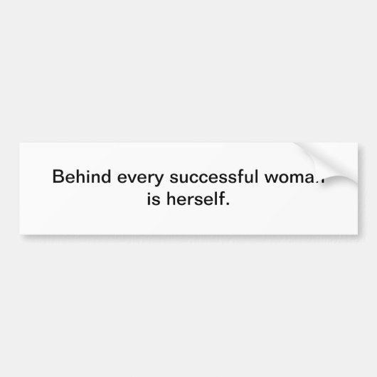 Erfolgreiche Frau. Autoaufkleber (Vorne)