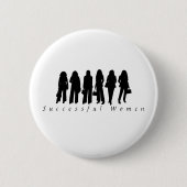 Erfolgreiche Frau Silhouette Runde Knöpfe Button (Vorderseite)
