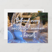 Erfolgreiche Frau zitieren funkelnd Goldcoach-Foto Postkarte (Vorne/Hinten)