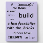 Erfolgreiche Frauen Plaque Fotoplatte (Vorderseite)