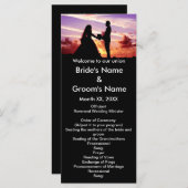 Erfolgreiche Hochzeitskarte Programm (Vorne/Hinten)