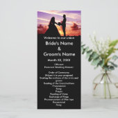 Erfolgreiche Hochzeitskarte Programm (Stehend Vorderseite)