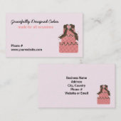 Erfolgreiche Hochzeitstorte Visitenkarte (Vorne/Hinten)