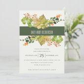 ERFOLGREICHE KACTUS-FLORALWASSERFARBENDUSCHE EINLADUNG (Stehend Vorderseite)