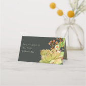 ERFOLGREICHE KACTUS-FLORALWEICHEN PLATZKARTE (Rückseite)