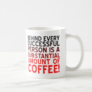 Erfolgreiche Kaffee-Person Lustiger Becher oder Re Kaffeetasse