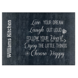 Erfolgreiche Lebensregeln Quotes Affirmations Schneidebrett