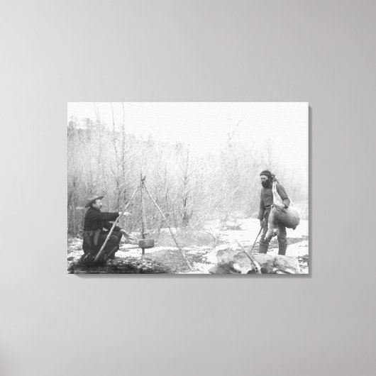 Erfolgreiche Liebesjagd bei Deadwood-Fotografie Leinwanddruck (Vorderseite)