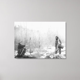 Erfolgreiche Liebesjagd bei Deadwood-Fotografie Leinwanddruck