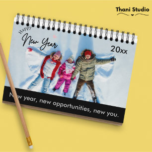 Erfolgreiche Neujahrsfamilien-Foto- und Inspiratio Kalender