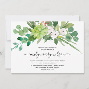 ERFOLGREICHE SCHICHTKRAFT WATERCOLOR BABY DUSCHE EINLADUNG