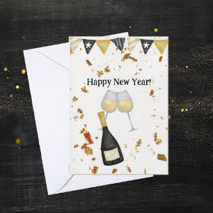 Erfolgreiche Silvesterkarte Feiertagskarte